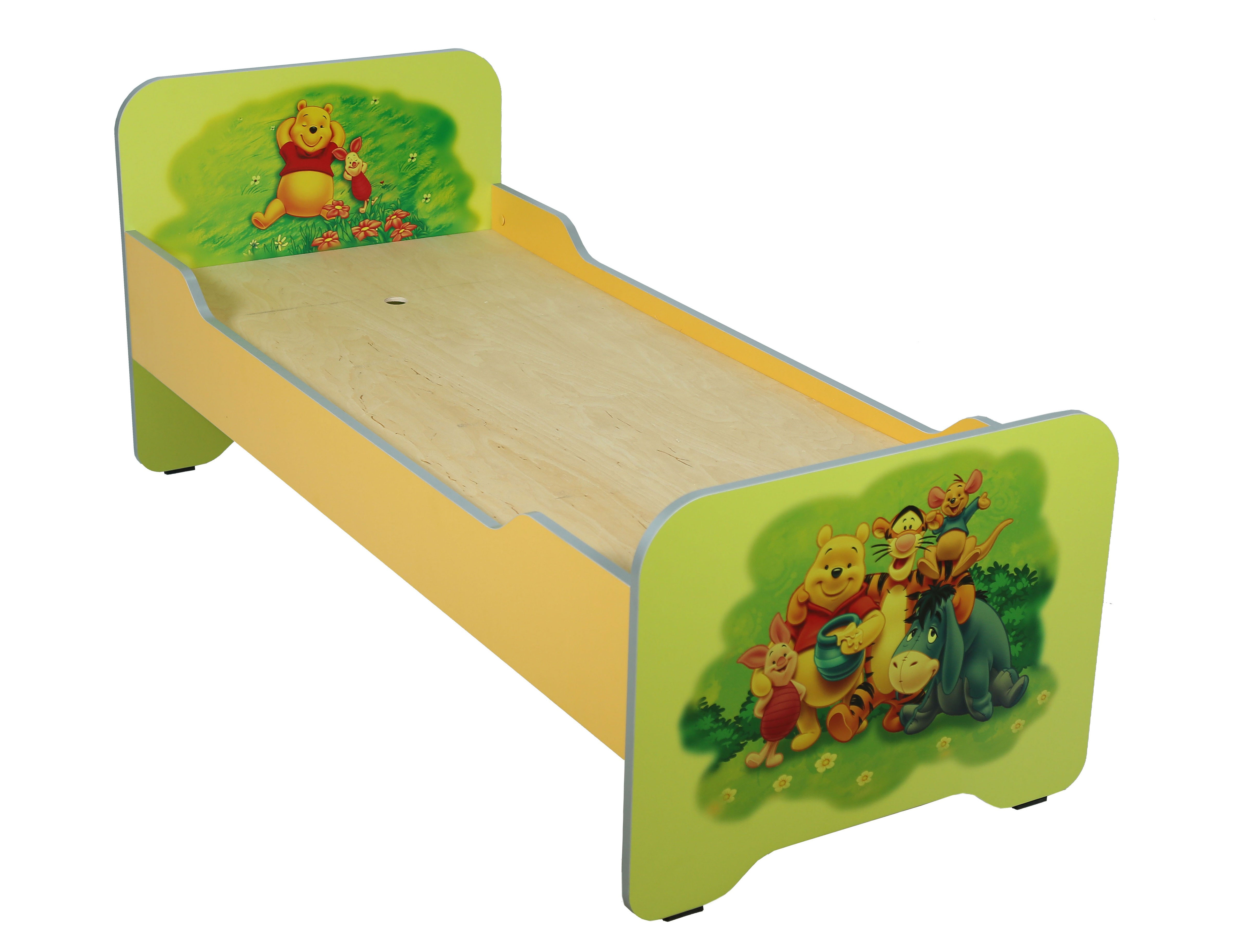 Ліжко дитяче з заокругленими бильцями з фотодруком "Ведмежа", 1432х634х615 мм (ЛЕОНТЕК) (0837Ф)